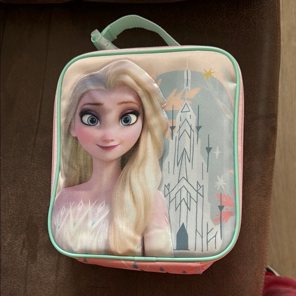 Frozen Kids Lunch Bag - Pink and Blue
